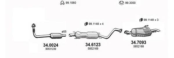 ASSO ART3575 Система выпуска ОГ