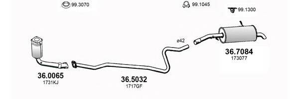 ASSO ART3900 Система выпуска ОГ