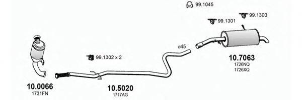 ASSO ART3975 Система выпуска ОГ