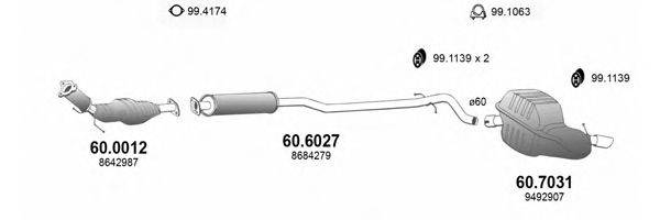 ASSO ART3747 Система выпуска ОГ