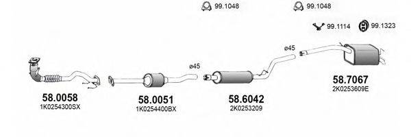 ASSO ART3764 Система выпуска ОГ