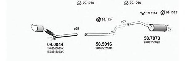 ASSO ART3769 Система выпуска ОГ