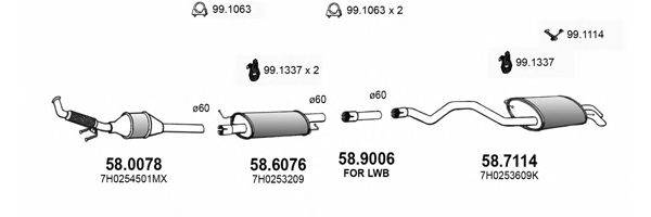 ASSO ART3860 Система выпуска ОГ