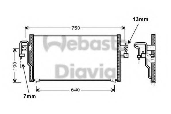 WEBASTO 82D0225128A Конденсатор, кондиционер