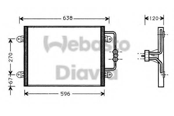 WEBASTO 82D0225140A Конденсатор, кондиционер