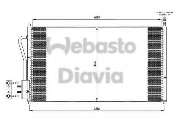 WEBASTO 82D0225218A Конденсатор, кондиционер