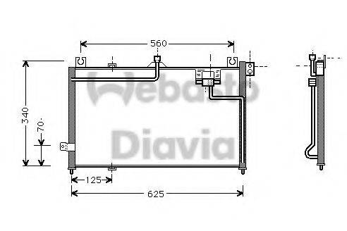 WEBASTO 82D0225314A Конденсатор, кондиционер