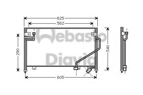 WEBASTO 82D0225315A Конденсатор, кондиционер