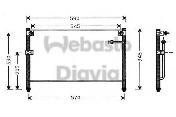 WEBASTO 82D0225317A Конденсатор, кондиционер