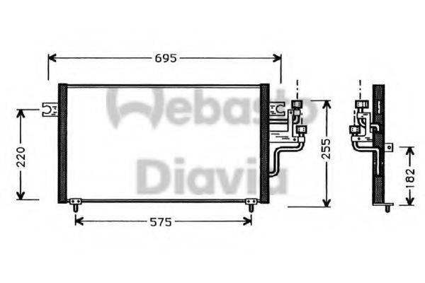 WEBASTO 82D0225334A Конденсатор, кондиционер