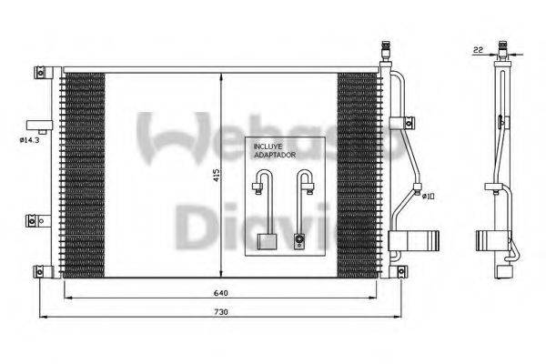 WEBASTO 82D0225398A Конденсатор, кондиционер