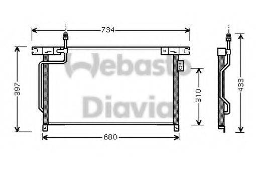 WEBASTO 82D0225440A Конденсатор, кондиционер