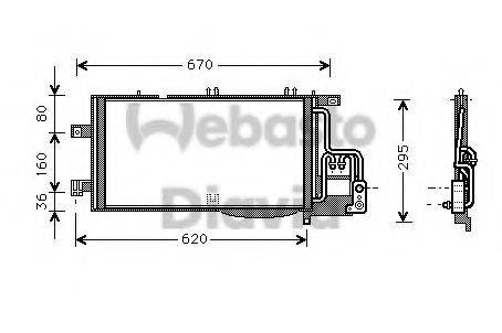 WEBASTO 82D0225498A Конденсатор, кондиционер