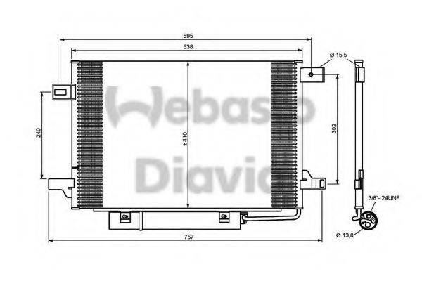 WEBASTO 82D0225562A Конденсатор, кондиционер