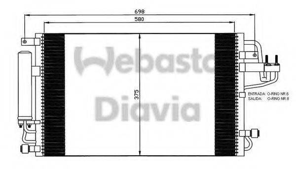 WEBASTO 82D0225600A Конденсатор, кондиционер