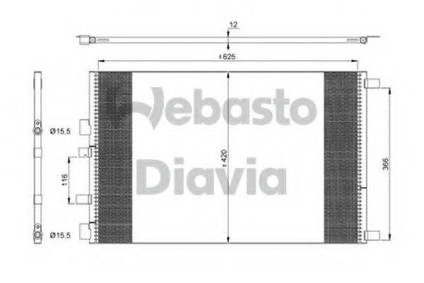 WEBASTO 82D0226266MA Конденсатор, кондиционер