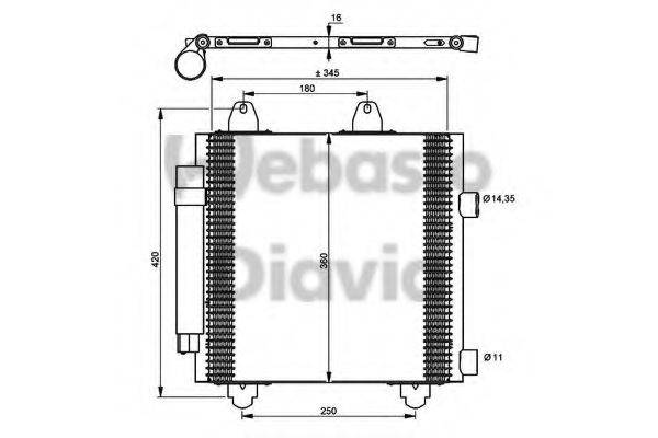 WEBASTO 82D0225643A Конденсатор, кондиционер