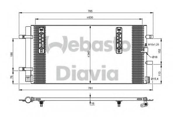 WEBASTO 82D0225671A Конденсатор, кондиционер