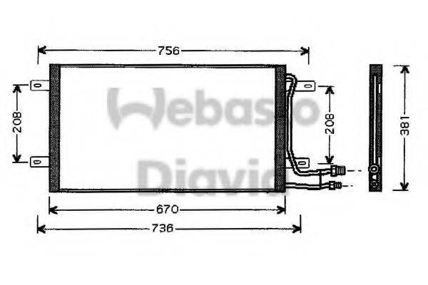 WEBASTO 82D0226105MA Конденсатор, кондиционер