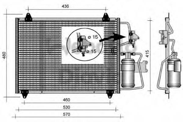 WEBASTO 82D0226150MA Конденсатор, кондиционер
