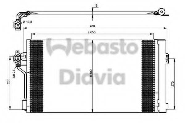 WEBASTO 82D0226179MA Конденсатор, кондиционер