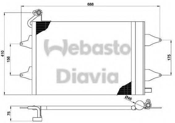 WEBASTO 82D0226190MA Конденсатор, кондиционер