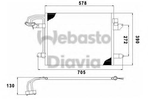 WEBASTO 82D0226191MA Конденсатор, кондиционер