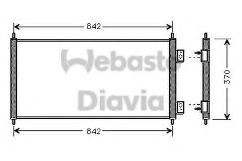 WEBASTO 82D0226200MA Конденсатор, кондиционер