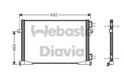 WEBASTO 82D0226203MA Конденсатор, кондиционер