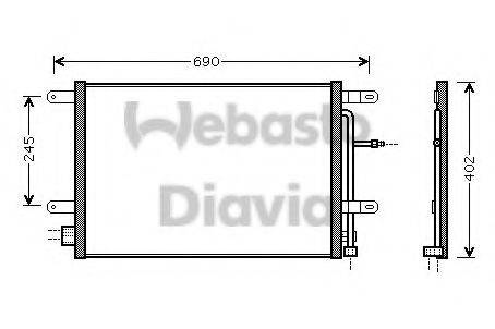 WEBASTO 82D0226209MA Конденсатор, кондиционер