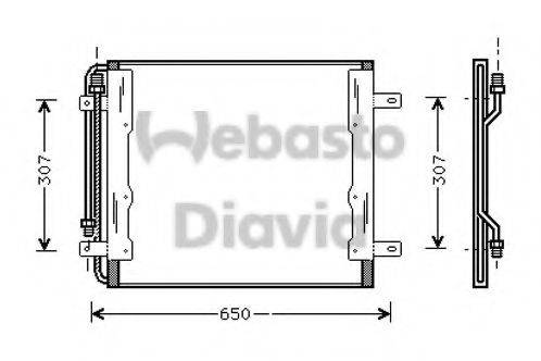 WEBASTO 82D0226215MA Конденсатор, кондиционер