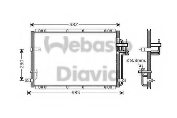 WEBASTO 82D0226227MA Конденсатор, кондиционер