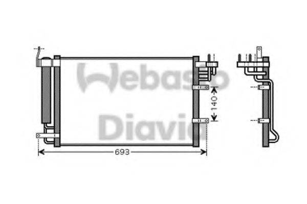 WEBASTO 82D0226229MA Конденсатор, кондиционер