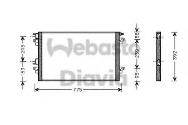 WEBASTO 82D0226231MA Конденсатор, кондиционер