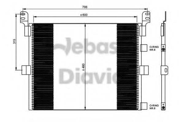 WEBASTO 82D0226247MA Конденсатор, кондиционер