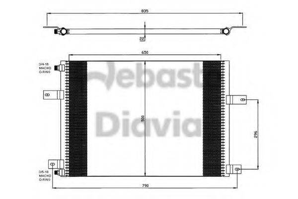 WEBASTO 82D0226249MA Конденсатор, кондиционер