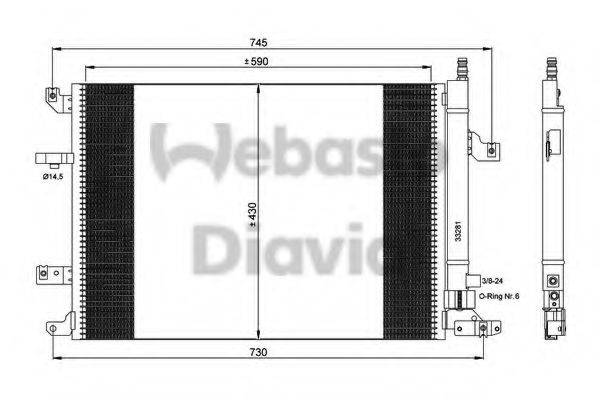 WEBASTO 82D0226252MA Конденсатор, кондиционер