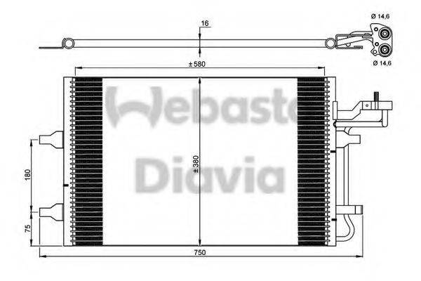 WEBASTO 82D0226259MA Конденсатор, кондиционер