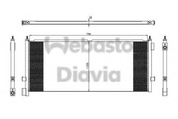 WEBASTO 82D0226268MA Конденсатор, кондиционер