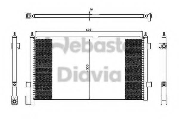 WEBASTO 82D0226262MA Конденсатор, кондиционер