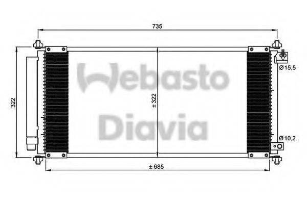 WEBASTO 82D0226264MA Конденсатор, кондиционер