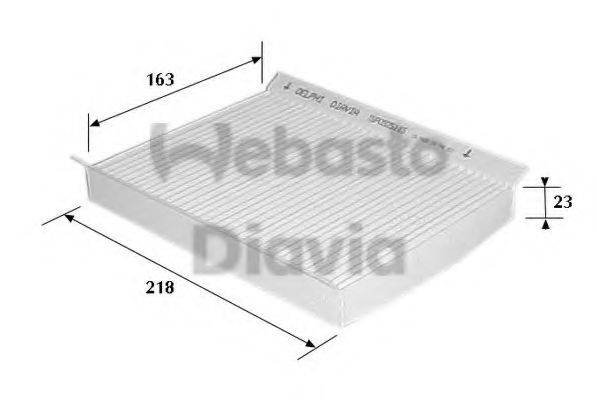 WEBASTO 82D0325152A Фильтр, воздух во внутренном пространстве