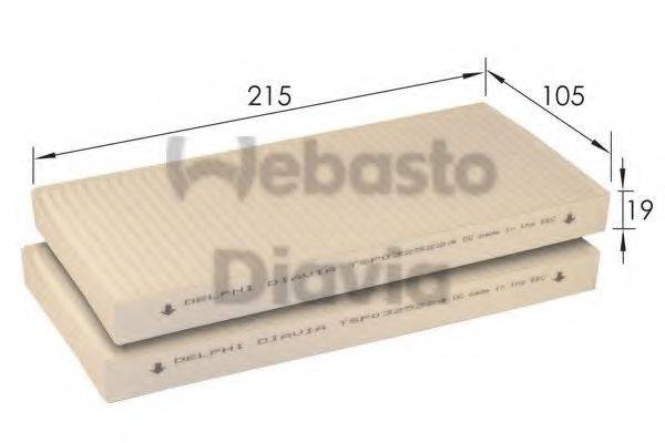 WEBASTO 82D0325224A Фильтр, воздух во внутренном пространстве