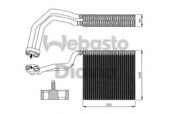 WEBASTO 82D0526139MA Испаритель, кондиционер