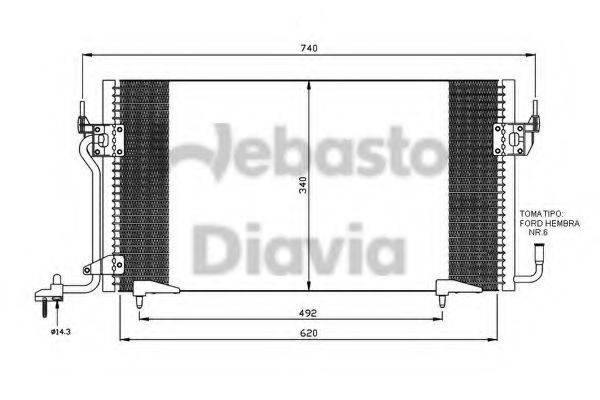 WEBASTO 82D0225117MS1A Конденсатор, кондиционер