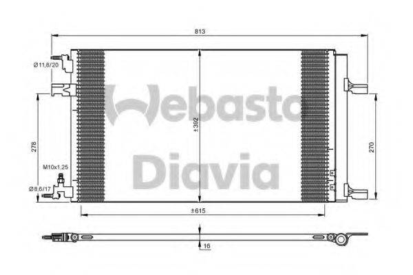 WEBASTO 82D0225684A Конденсатор, кондиционер