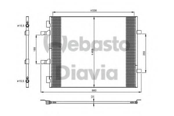 WEBASTO 82D0226274MA Конденсатор, кондиционер