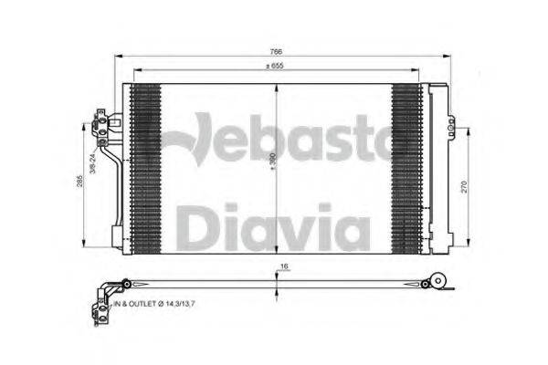 WEBASTO 82D0226279MA Конденсатор, кондиционер