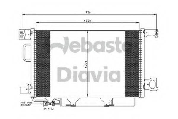 WEBASTO 82D0226280MA Конденсатор, кондиционер