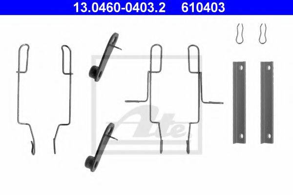 ATE 13046004032 Комплектующие, колодки дискового тормоза